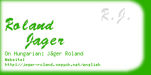 roland jager business card