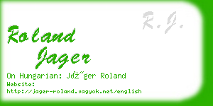 roland jager business card